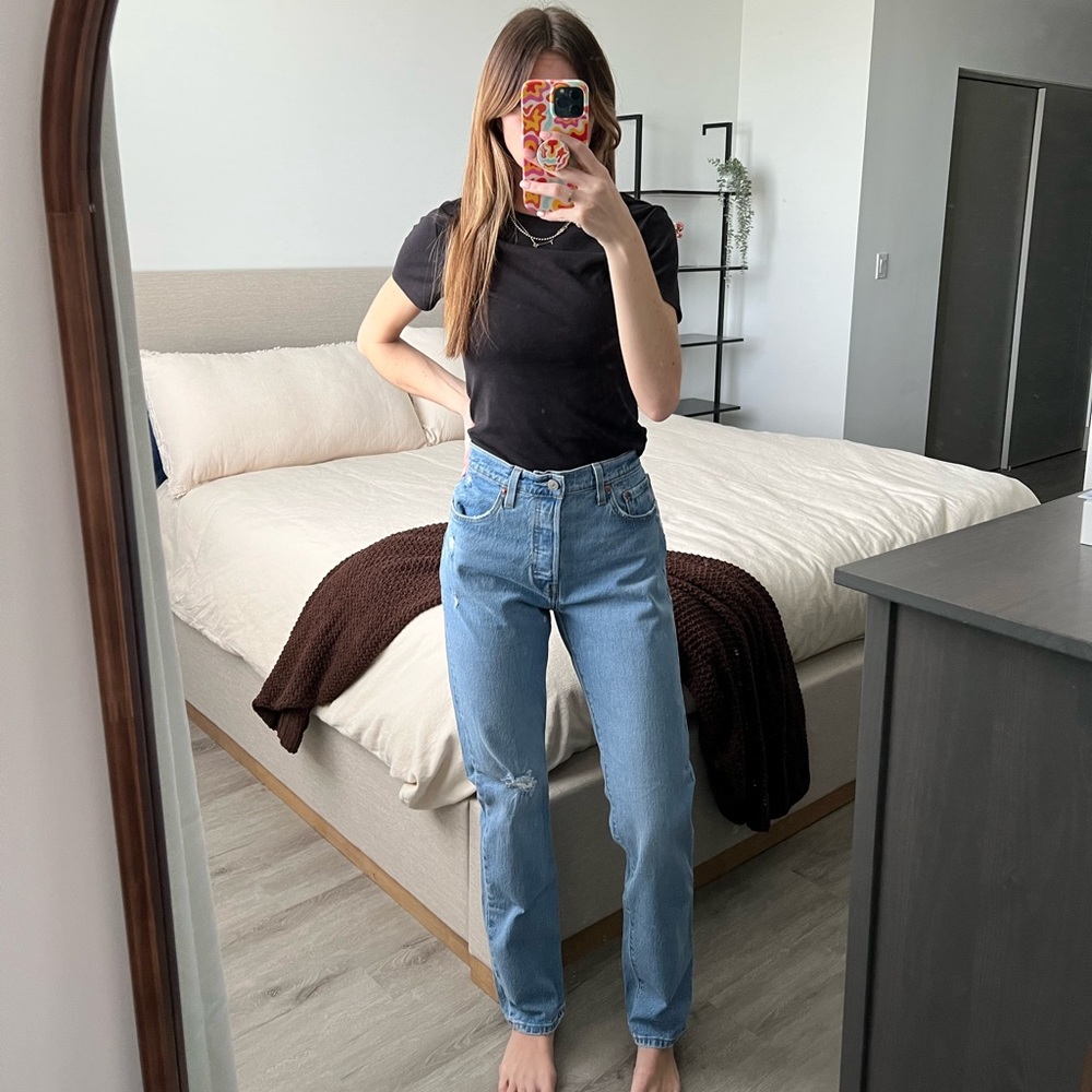 Medium wash Levi 501 jeans